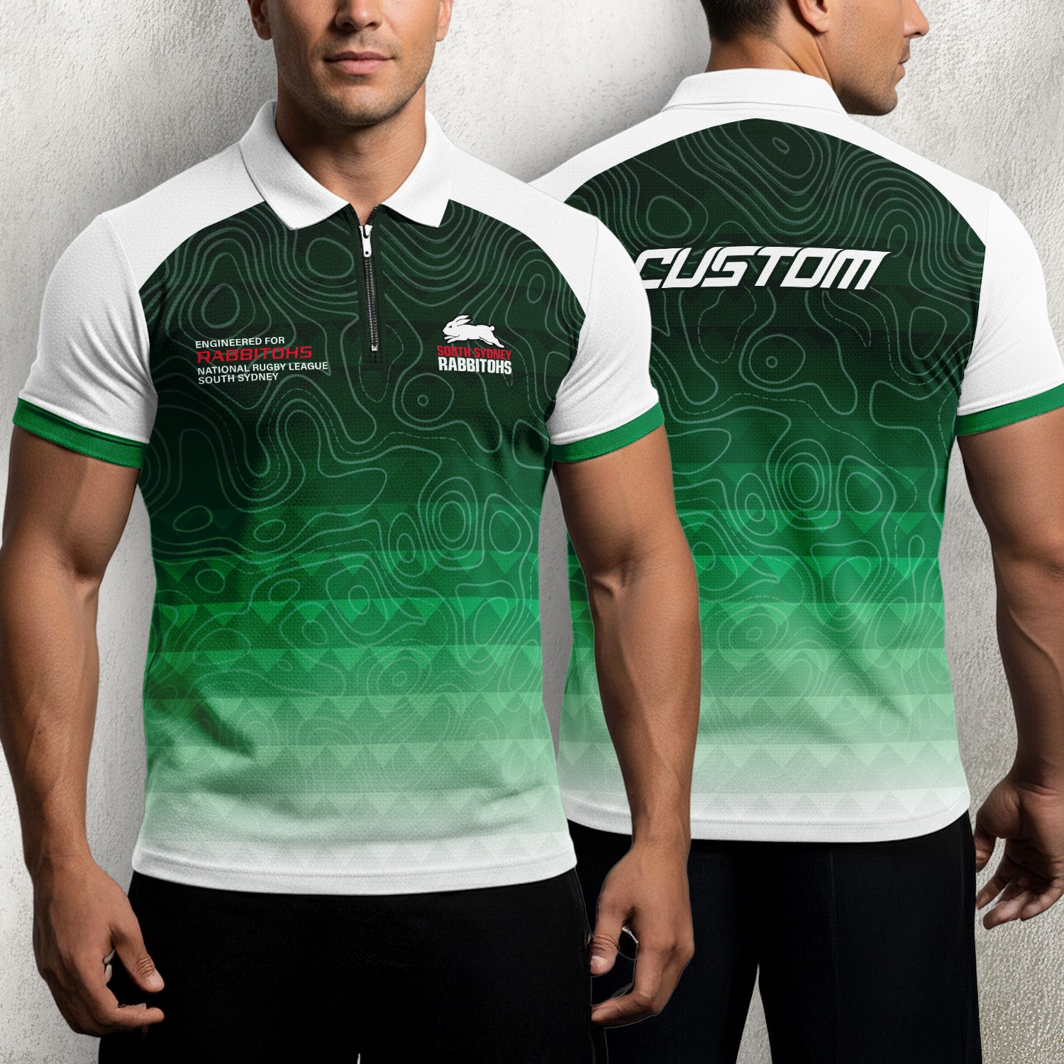 SOU Personalized Custom Zip Polo Shirt 2