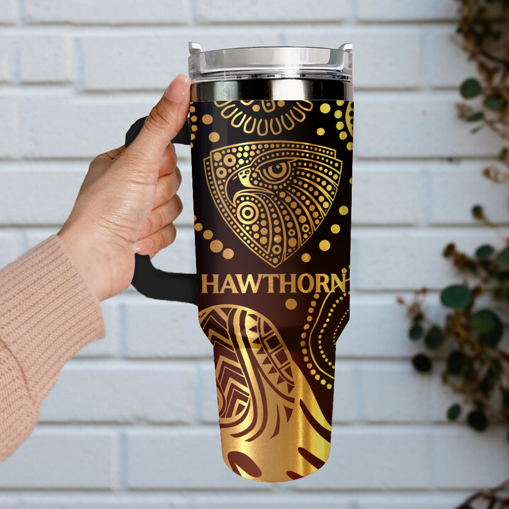 HAW Personalized Custom 40oz 30oz Stainless Steel Tumbler With Handle