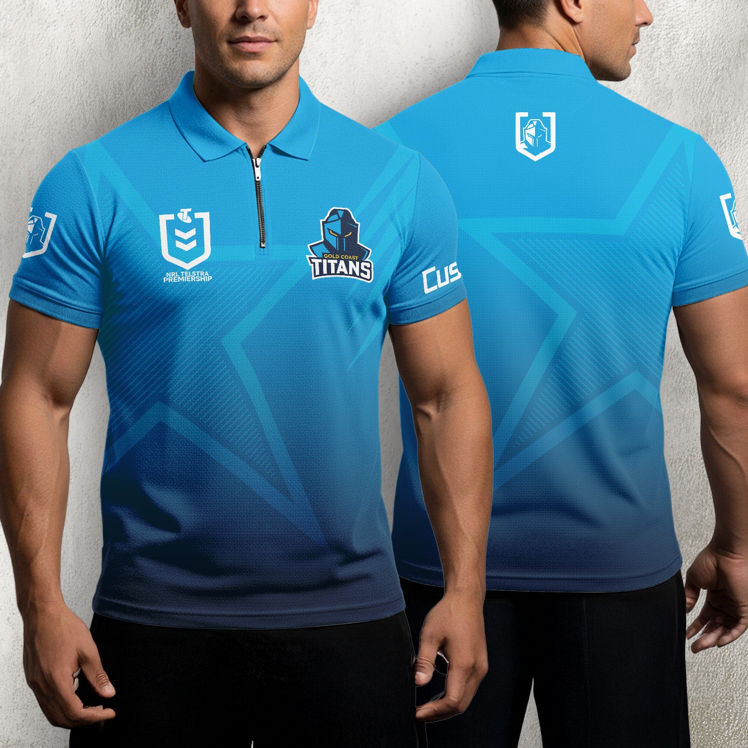 GLD Personalized Custom Zip Polo Shirt