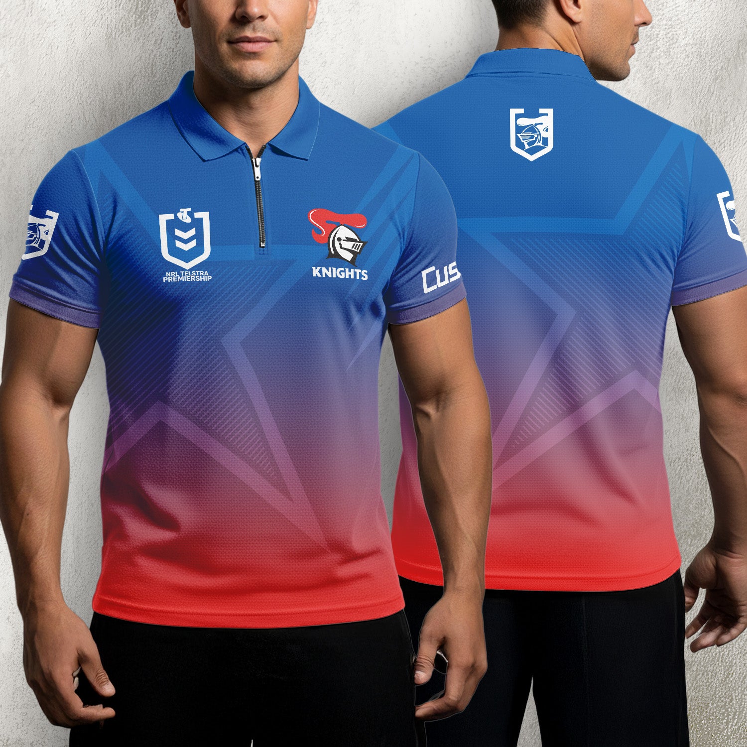 NEW Personalized Custom Zip Polo Shirt