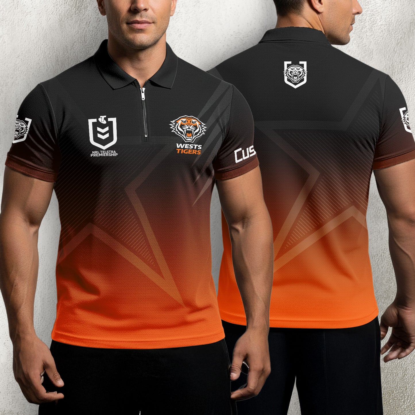 WST Personalized Custom Zip Polo Shirt