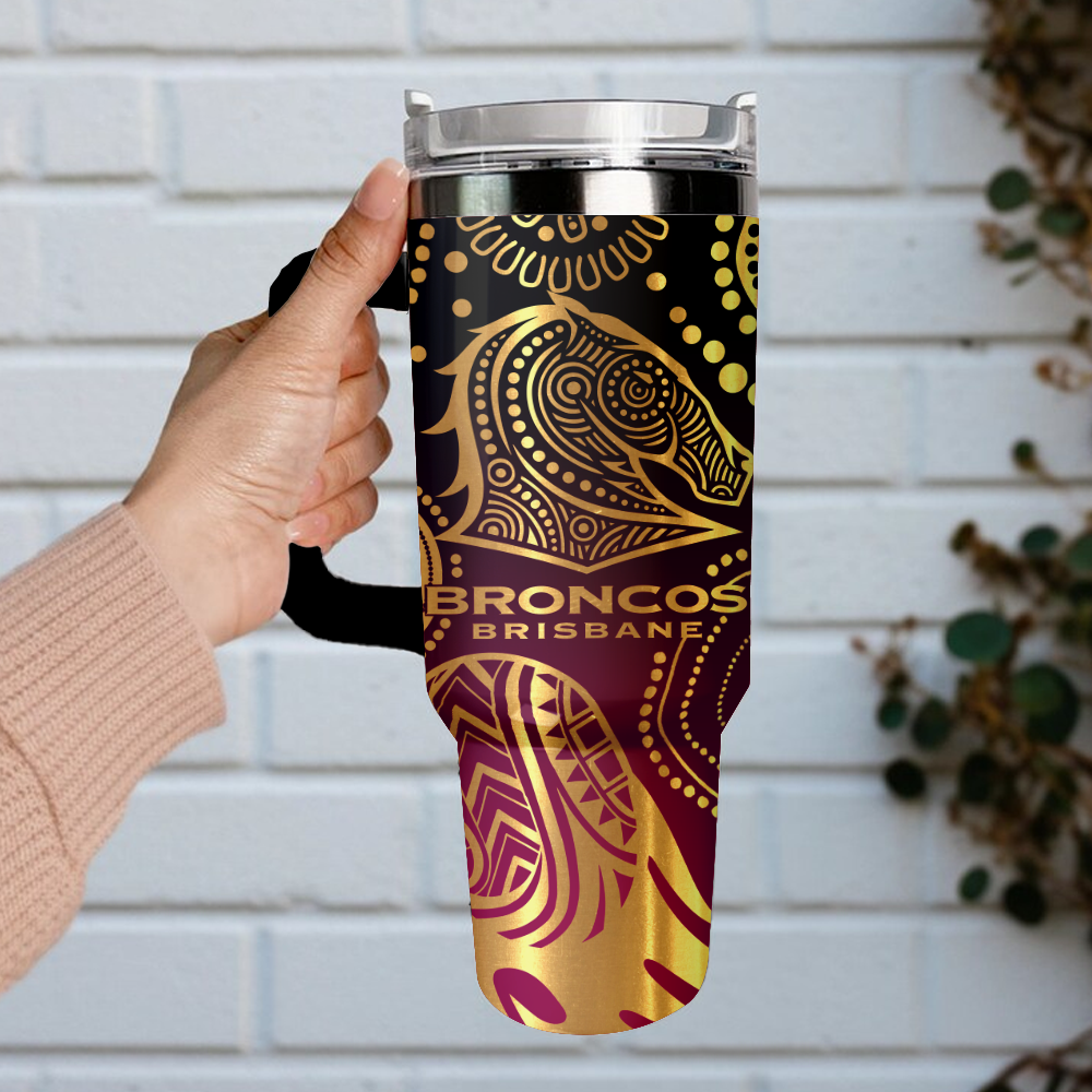 BRI Personalized Custom 40oz 30oz Stainless Steel Tumbler With Handle 3