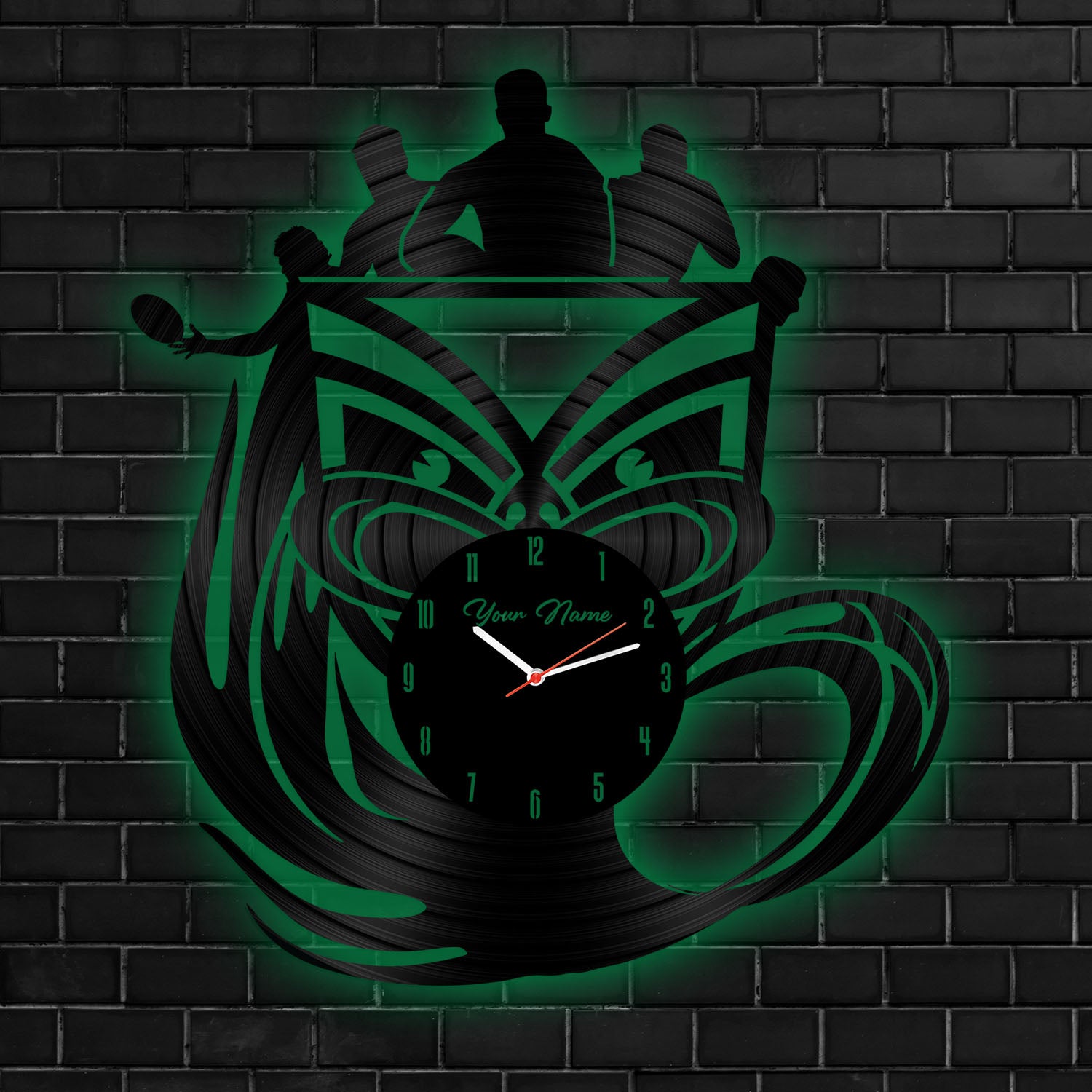 NZL Personalized Custom Vinyl Clock With Led For Home