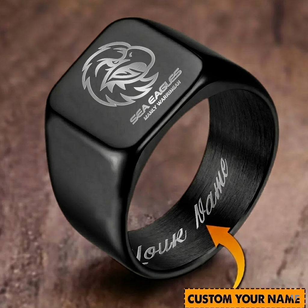 MAN Personalized Custom Stainless Steel Letters Engraved Ring