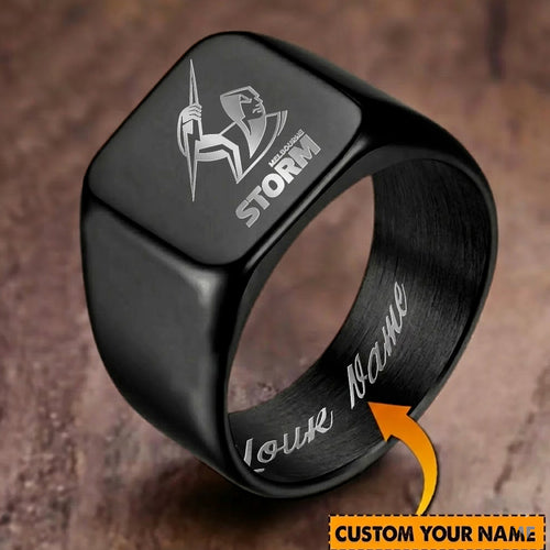 MEL Personalized Custom Stainless Steel Letters Engraved Ring