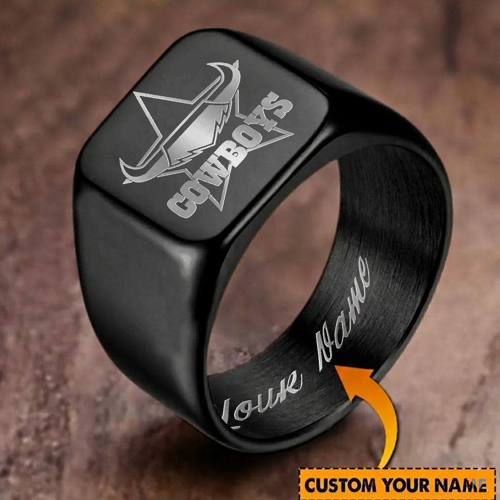 NQL Personalized Custom Stainless Steel Letters Engraved Ring
