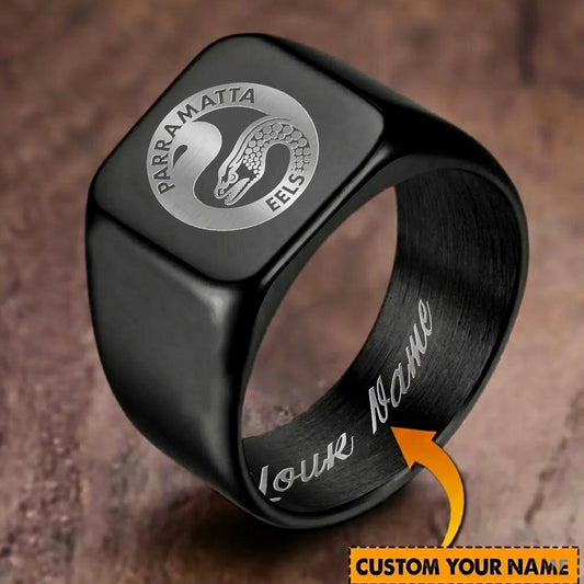 PAR Personalized Custom Stainless Steel Letters Engraved Ring