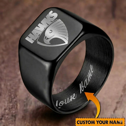 HAW Personalized Custom Stainless Steel Letters Engraved Ring
