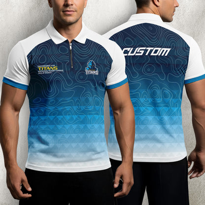 GLD Personalized Custom Zip Polo Shirt