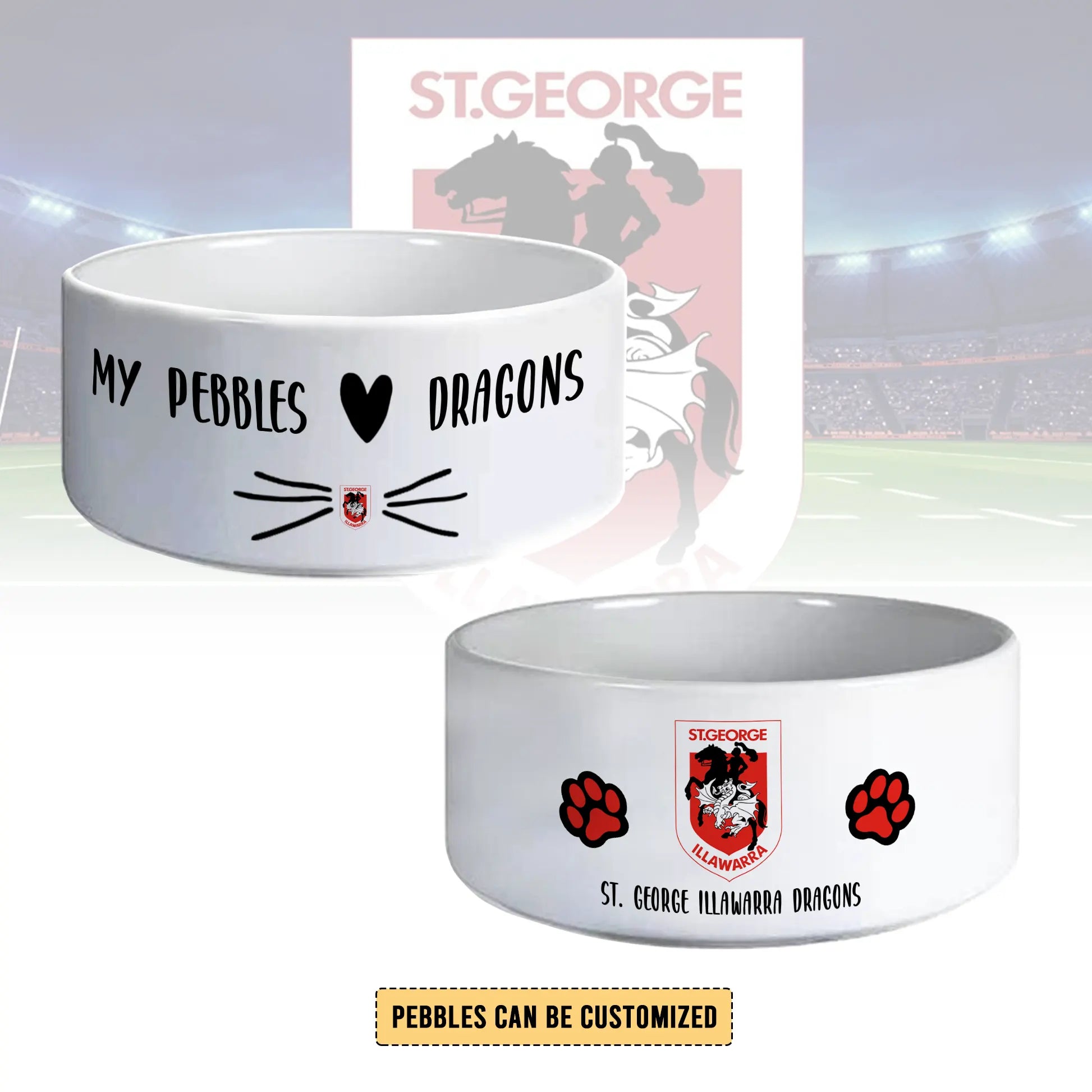 STG Personalized Custom Ceramic Pet Bowl 1