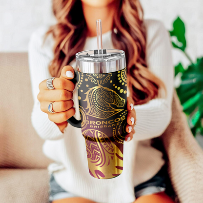 BRI Personalized Custom 40oz 30oz Stainless Steel Tumbler With Handle 3