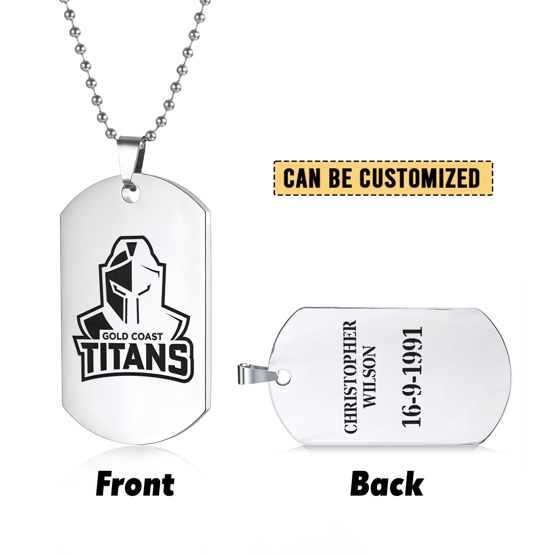 GLD Personalized Custom Necklace Dog Tag