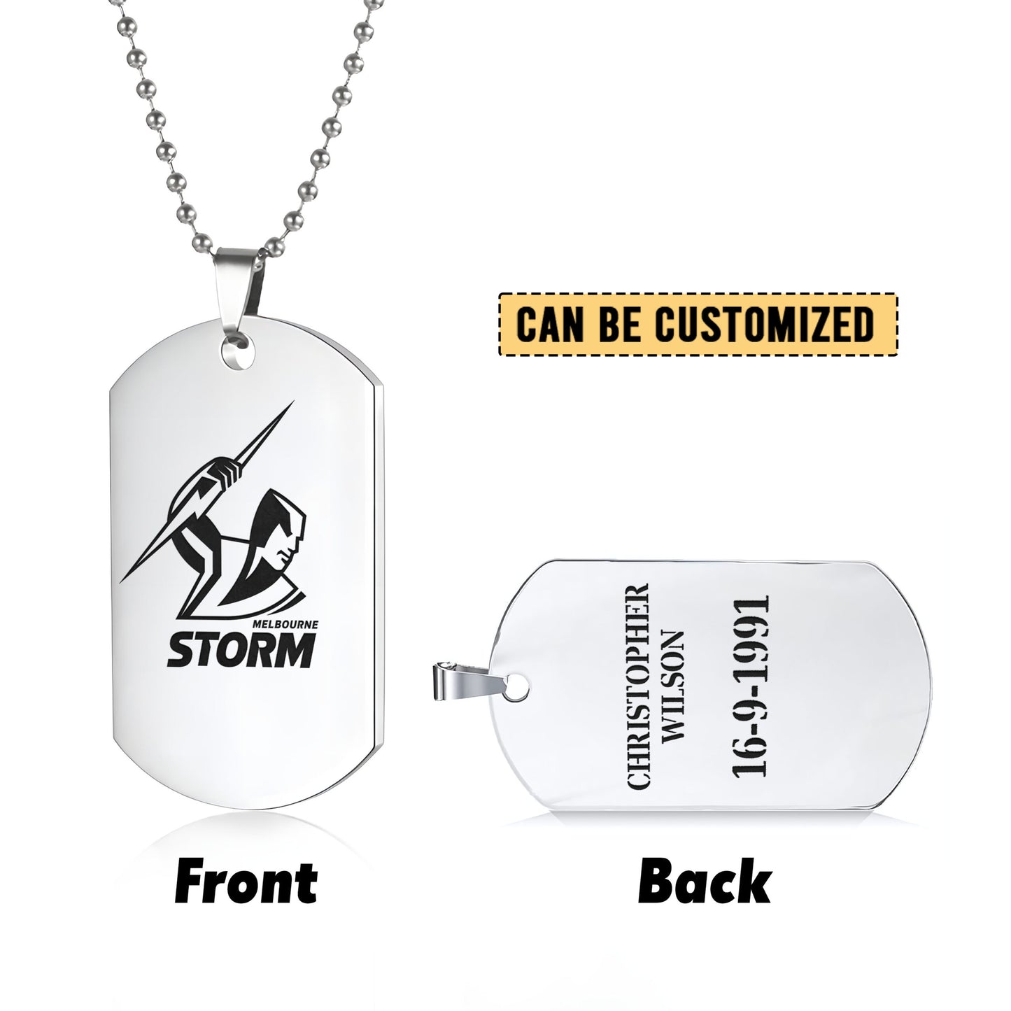 MEL Personalized Custom Necklace Dog Tag