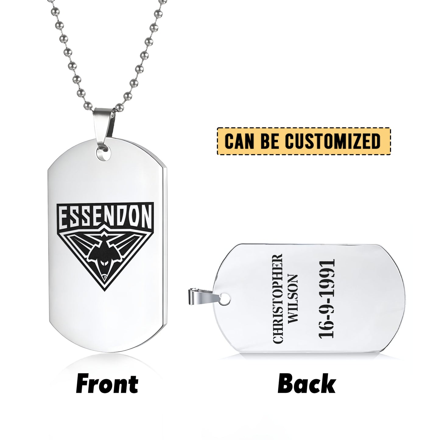 ESS Personalized Custom Necklace Dog Tag
