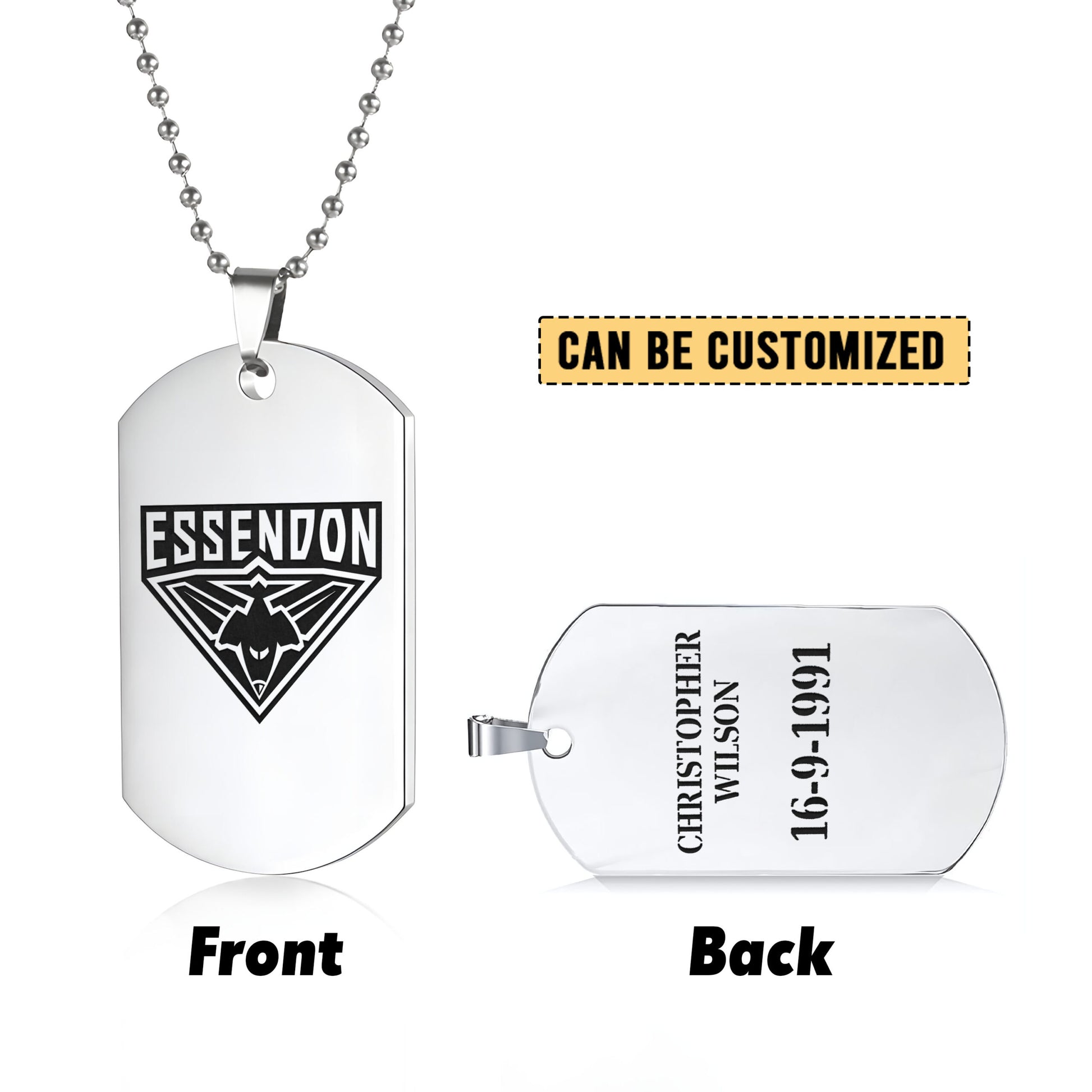 ESS Personalized Custom Necklace Dog Tag