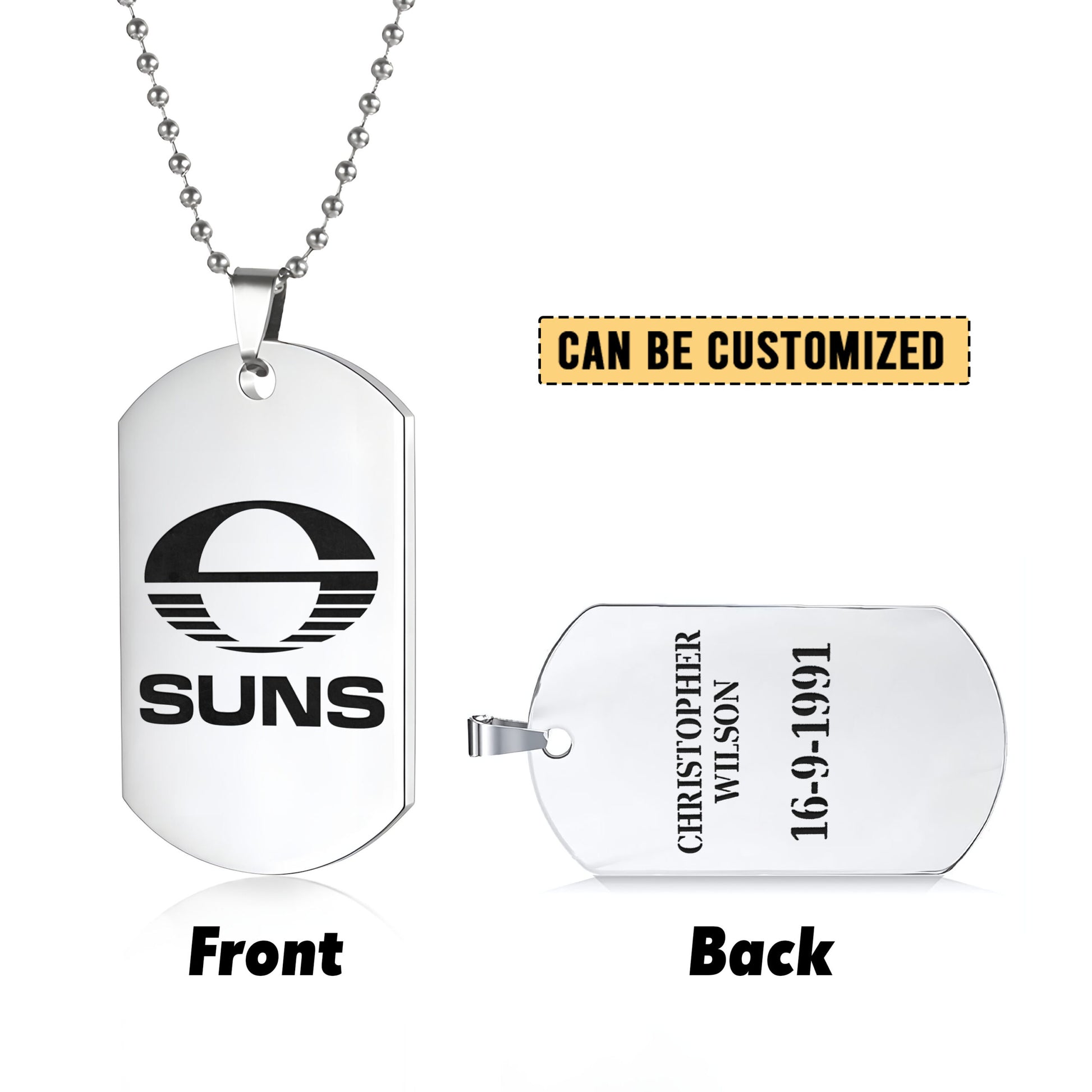 GCS Personalized Custom Necklace Dog Tag