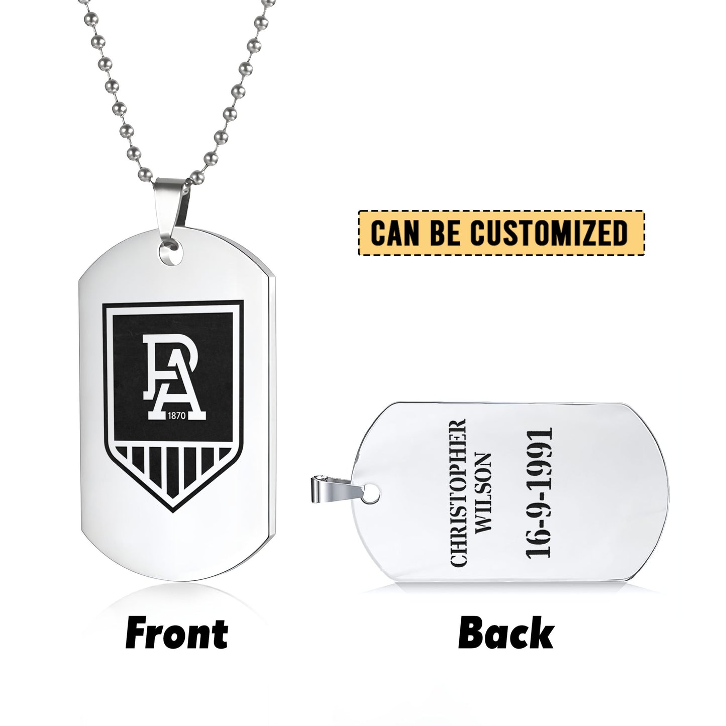 PTA Personalized Custom Necklace Dog Tag