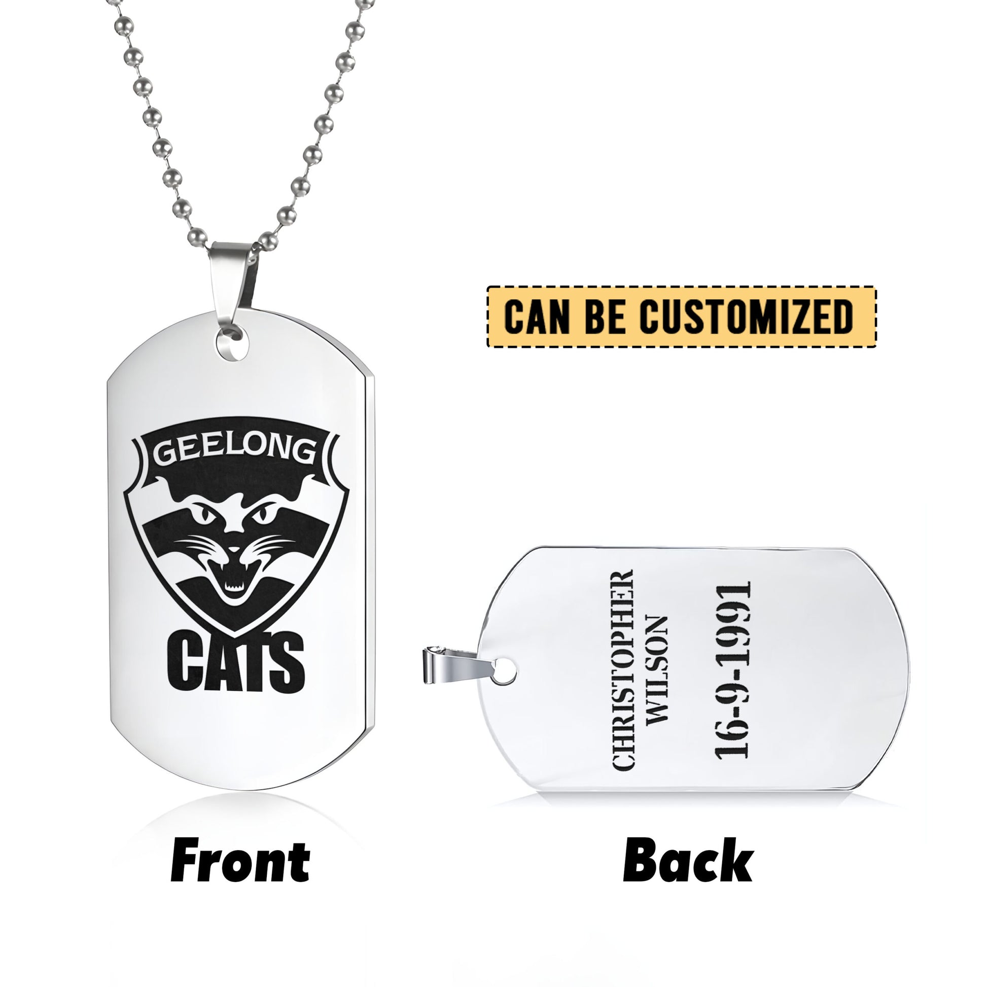 GEE Personalized Custom Necklace Dog Tag