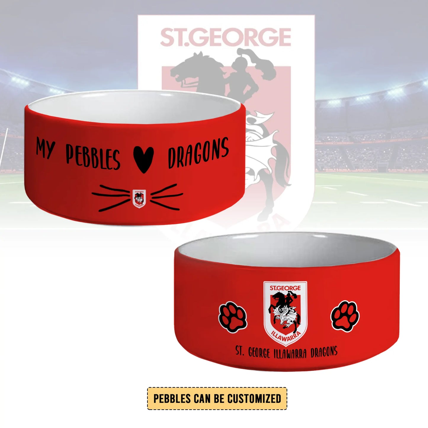 STG Personalized Custom Ceramic Pet Bowl 2