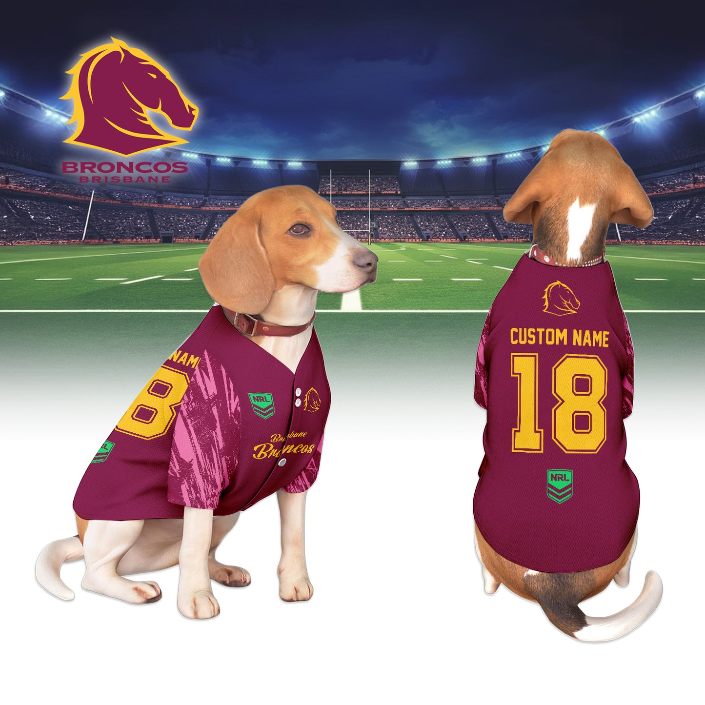 BRI Personalized Custom Pet Baseball Jersey 5